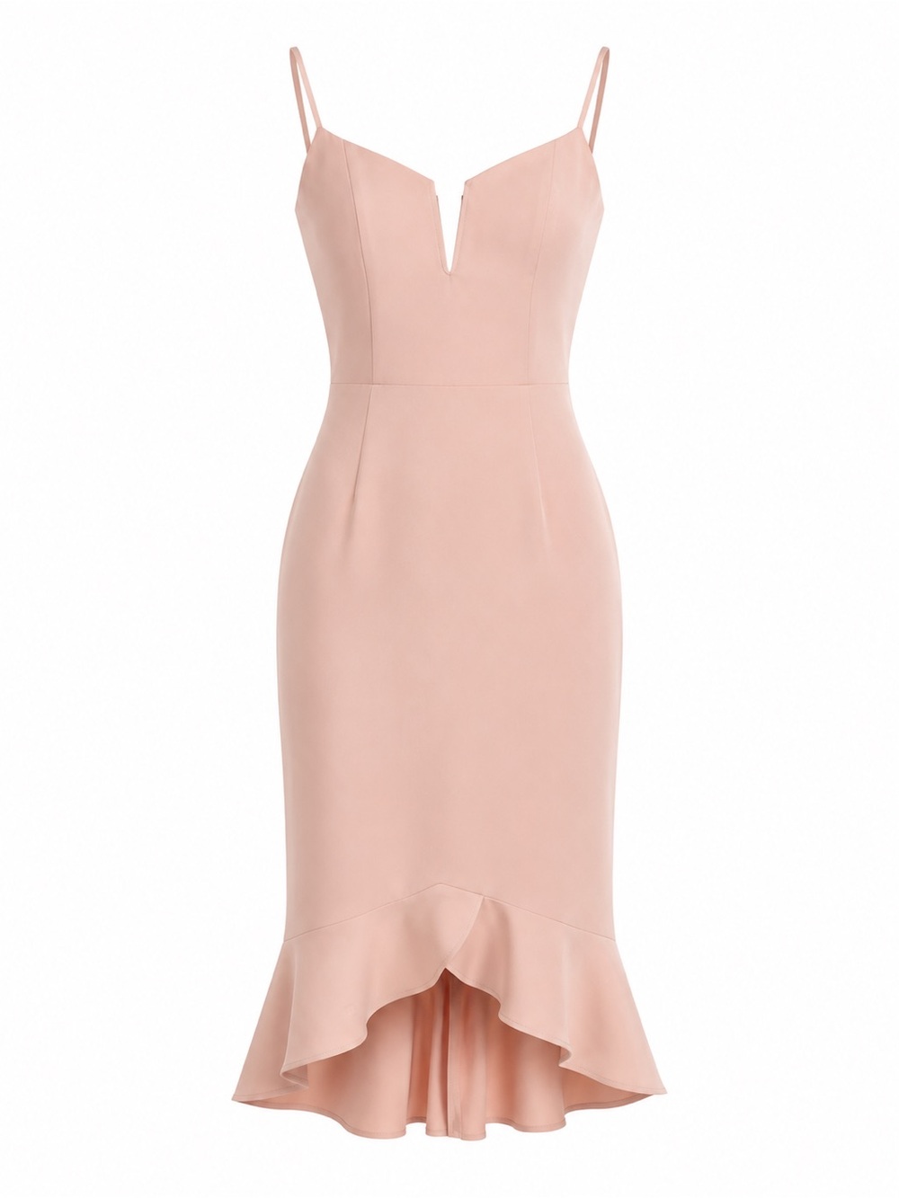 Bardot Kristen Blush Pink Spaghetti Strap High-Low Dress